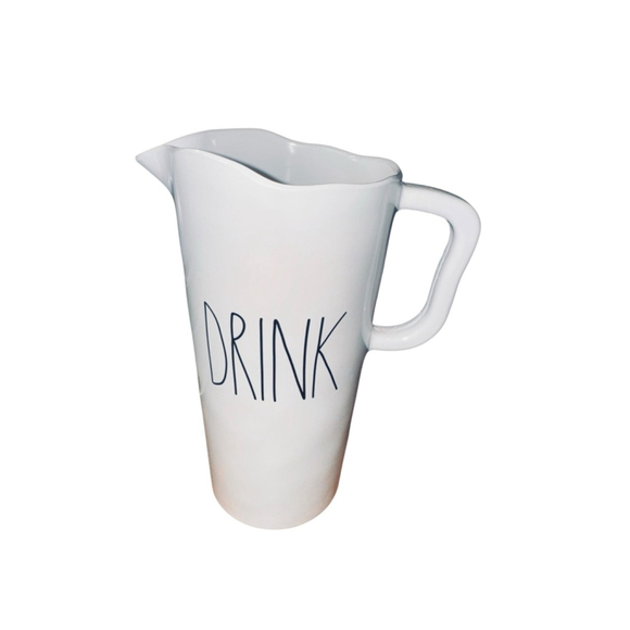 Rae Dunn Other - Rae Dunn White & Black 'DRINK' acrylic Pitcher One Size